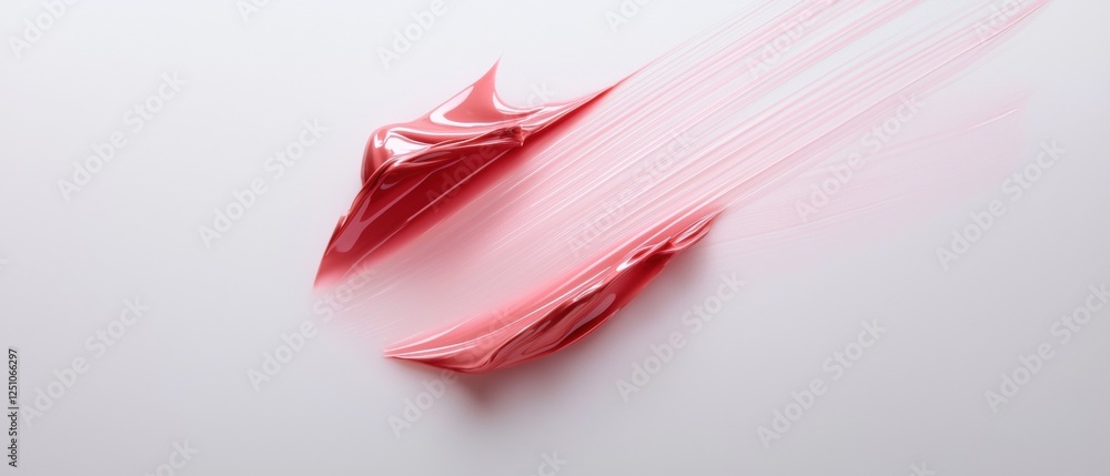 Poster digital art piece that appears to be a 3d rendering of a red liquid or liquid substance. the liquid 