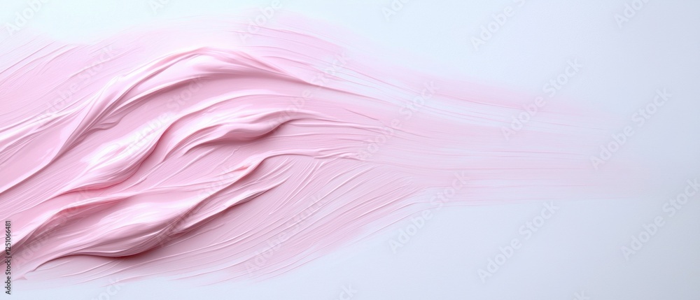 Poster abstract digital art piece with a light pink color. it has a smooth and fluid texture, with wavy lin