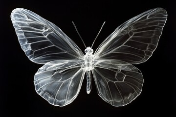 Butterfly with Transparent Sheer Wings cocnept of Clarity and Purity