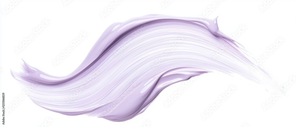 Poster abstract illustration of a wave-like shape in a light purple color. the wave appears to be made up o