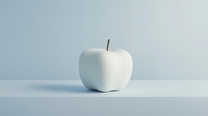 Obraz premium blue apple with light blue background
