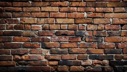 Obraz premium rustic brick wall with ageing texture and details timeless beauty of rustic brick wall background concept