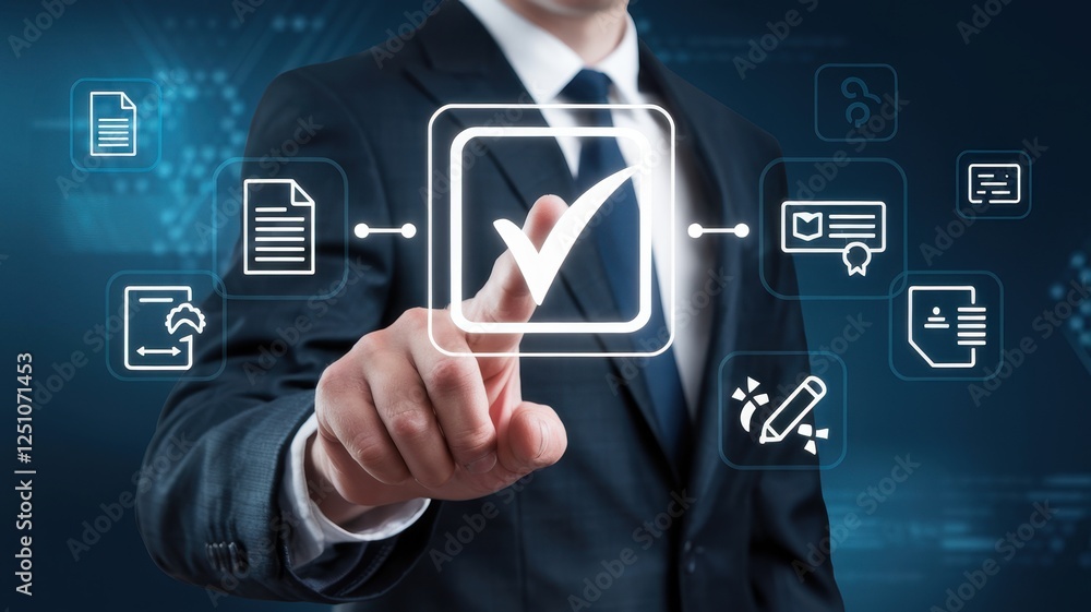 Aufkleber digital document verification and approval process