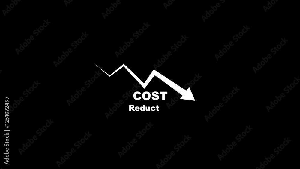 Poster cost reduction concept animation, corporate business efficiently save cost and company resources by 