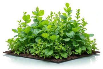 Obraz premium Lush green herb garden growth indoor setting nature vibrant close-up plant health