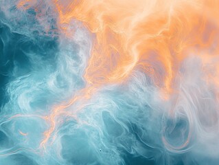 Obraz premium Elegant Abstract Swirls of Blue and Gold Fluid Art Background Design