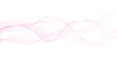 pink wave curve lines banner background design. Abstract soft wave lines dynamic flowing pink light isolated background. Vector Illustration of the pink pattern of lines. Black stripes on white .