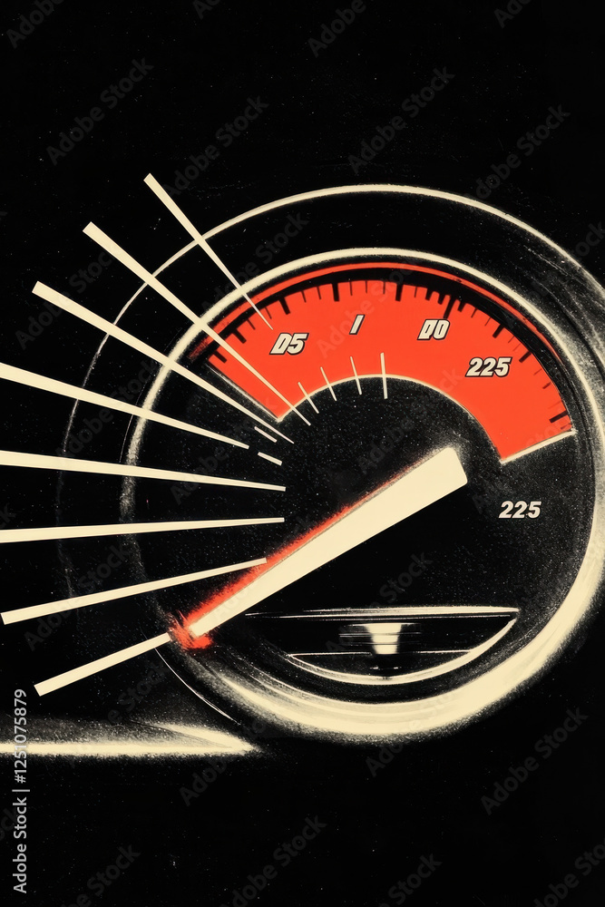 Poster experience the thrill of speed with a dynamic automotive gauge measuring performance and precision f