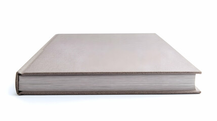 A plain, closed book lays down for reading, education, or document storage, isolated against a white background for easy editing