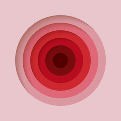 3D paper cut background in red and pink love colors. Minimalistic abstract layered design perfect for posters, invitations, backgrounds, wall art, branding, and digital projects.