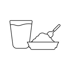 iftar lineal icon with white background vector stock illustration