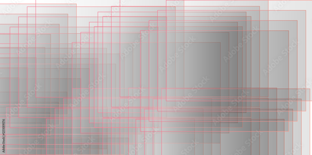 Poster Modern Abstract white background design with layers of textured white transparent material in triangle and squares shapes. White color technology concept geometric line vector background. 