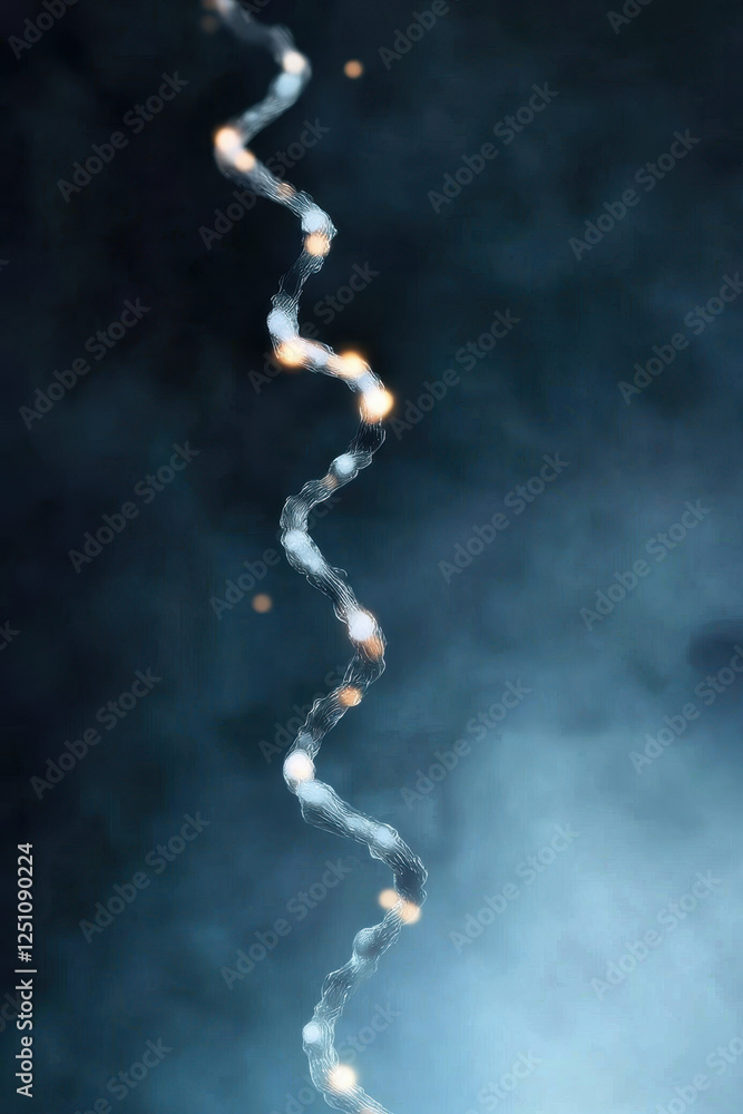 Poster exploring the ethereal dance of light: an abstract visual representation of energy in motion capturi