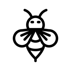 Fototapeta premium Honey Bee Icon Vector Symbol Design Illustration