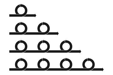 agile flexible icon infographic circle with arrow loop  1,2,3,4 loops,sequence
