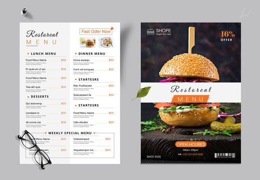 Restorent Food Menu Flyer Template