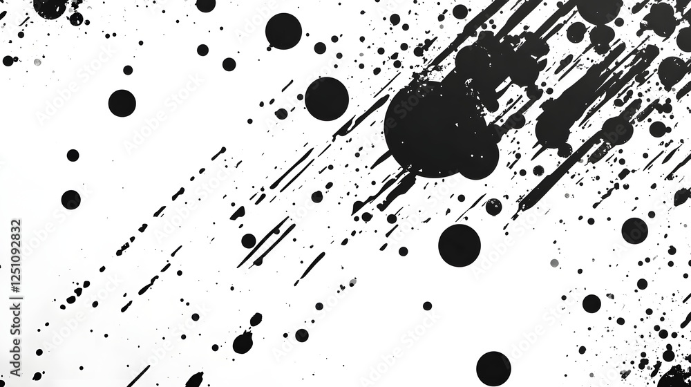 Poster Dramatic monochrome abstract paint splash and grunge texture background with dynamic energy and a style  Ideal for creative and experimental design projects