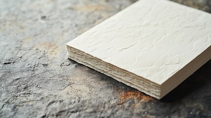 Textured paper stack, rustic surface, blank, mockup, design