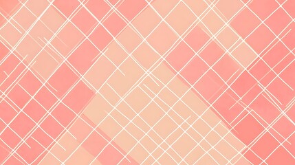 Fototapeta premium Abstract Pink and Peach Diagonal Grid Pattern