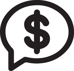 Bubble dollar icon