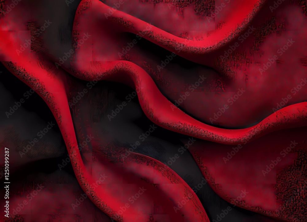 Poster red and black color abstract background texture with noise effect.