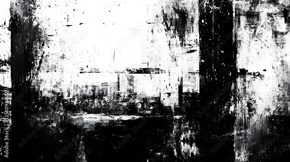 Poster dramatic moody and atmospheric black and white cityscape featuring towering skyscrapers and building