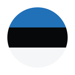 Estonia circle flag logo icon digital vector illustration