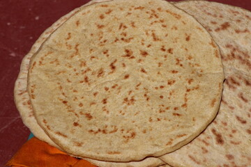 Moroccan Amazigh Bread, Traditional Berber Bread Close Up