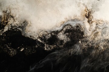 Blackened ceiling with smoke stains from fire damage in interior space. Generative AI