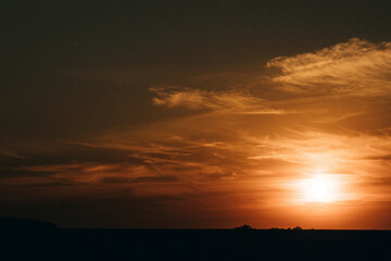 sunset in the sky