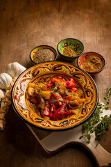 roasted pepper with spices and garlic