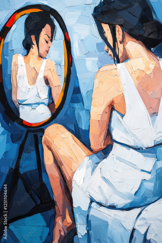 Poster a captivating reflection: exploring identity and introspection in the artistic expression of self th