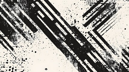 Obraz premium Dynamic and Visually Striking Grunge Textured Background with Monochrome Splashes Bold Brush Strokes and an Edgy Experimental Aesthetic