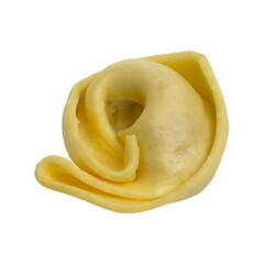 Raw ravioli on isolated background