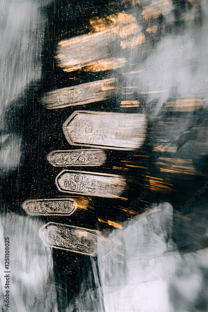 Poster exploring the depths of culture: a stunning abstract representation of artistic expression through m