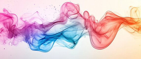 Fototapeta premium Abstract Colorful Smoke Flow With Gradient Hues