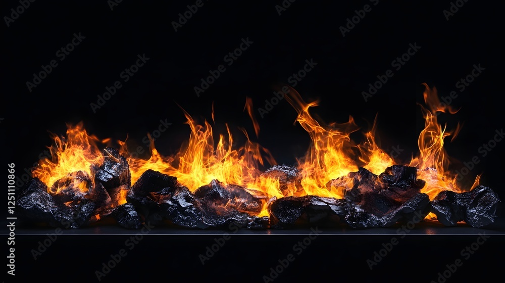 Poster intense burning flames and fiery inferno with glowing embers sparks and a dramatic vibrant backgroun
