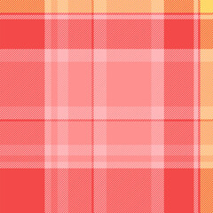Magazine pattern plaid background, strip check tartan vector. Border texture textile seamless fabric in pretty red and red colors.