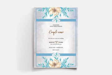 BRIDAL SHOWER FLORAL INVITATION TEMPLATE