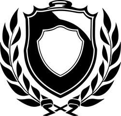 Badge vector design simple and elegant black and white