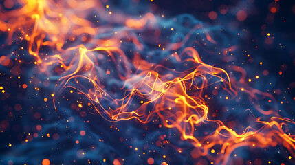 abstract fire background with smoke