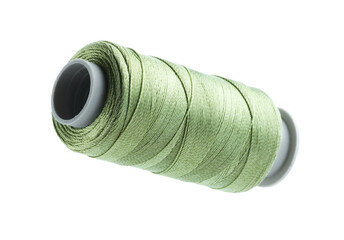 One spool of sewing thread isolated on white