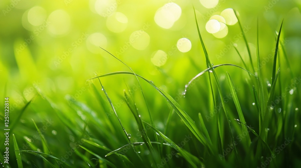 Aufkleber creating visual harmony with defocused green grass texture outdoor setting image background natural 