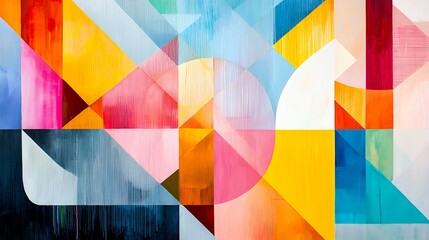 Abstract Geometric Art With Vivid Colors