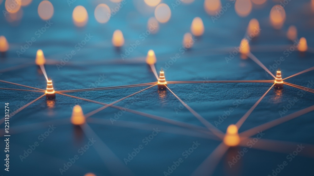 Poster a vast, sprawling network of electrical grids viewed from above, with interconnected lines and glowi