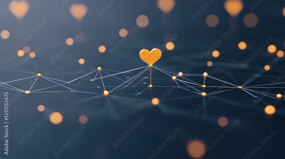 Poster abstract image of interconnected nodes with cryptocurrency logos, showcasing the concept of decentra