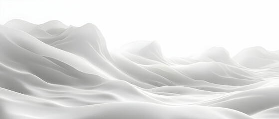 Obraz premium White fabric landscape; bright background, website design