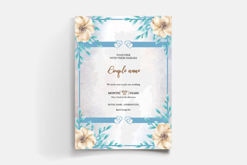 BRIDAL SHOWER FLORAL INVITATION TEMPLATE