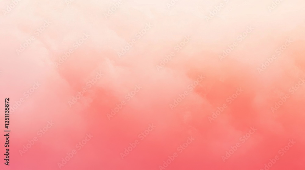 Poster creating a light coral gradient texture for digital art online platform visual content design studio