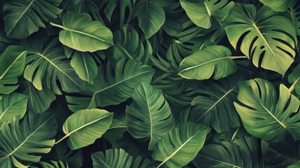 Promoting tropical leaf patterns tropical regions advertisement content lush environments aerial view visual branding